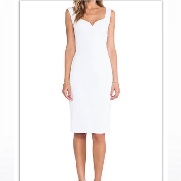 Black Halo - Ally Sheath in White size 8 - Picture 3 of 9